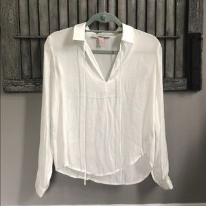 Forever 21 Long Sleeve Blouse - White